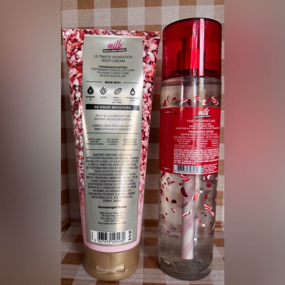 NEW B&BW x MILK Peppermint Bark Truffle body set includes body cream & more - Picture 3 of 4